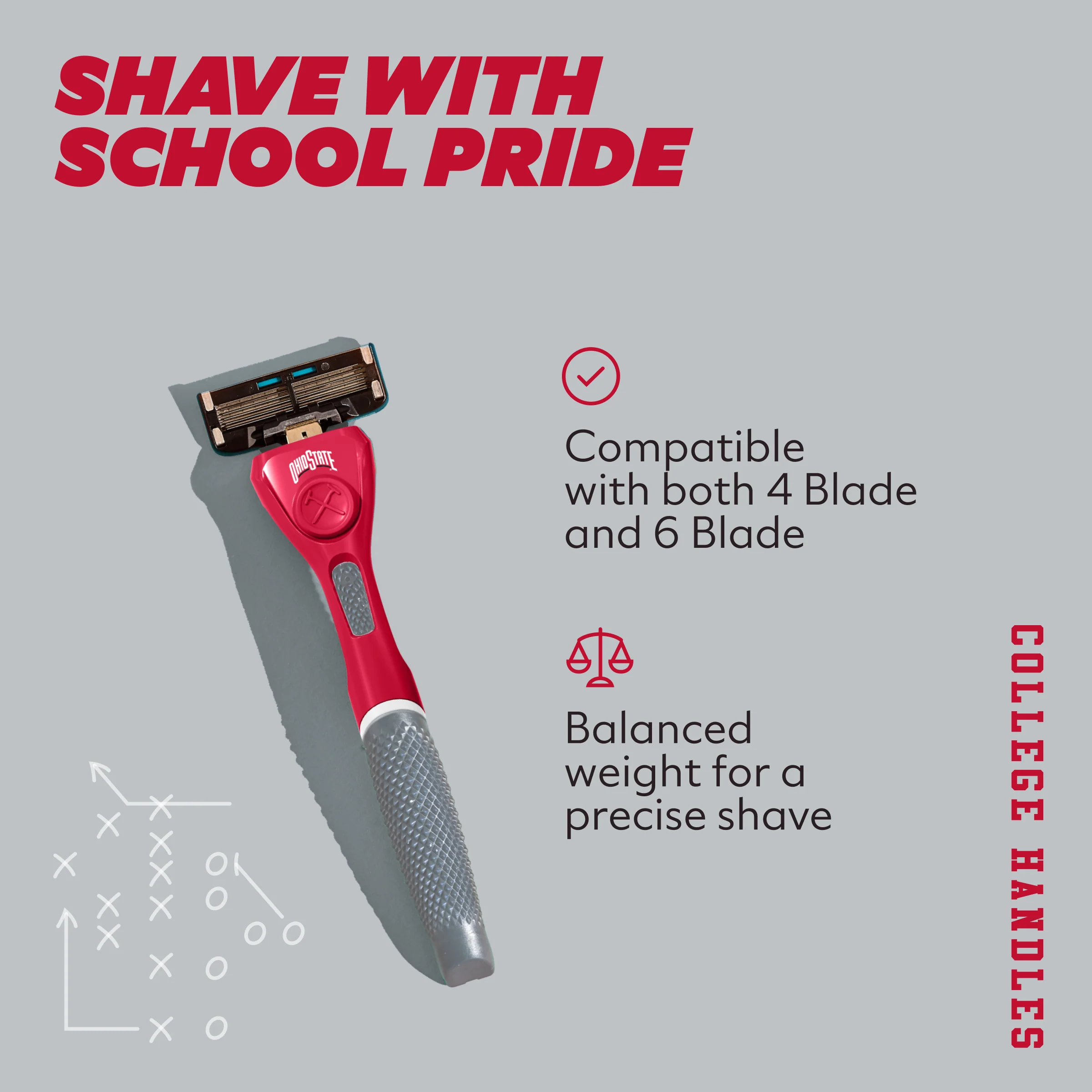 Ohio State University Diamond Grip Handle - Image 3