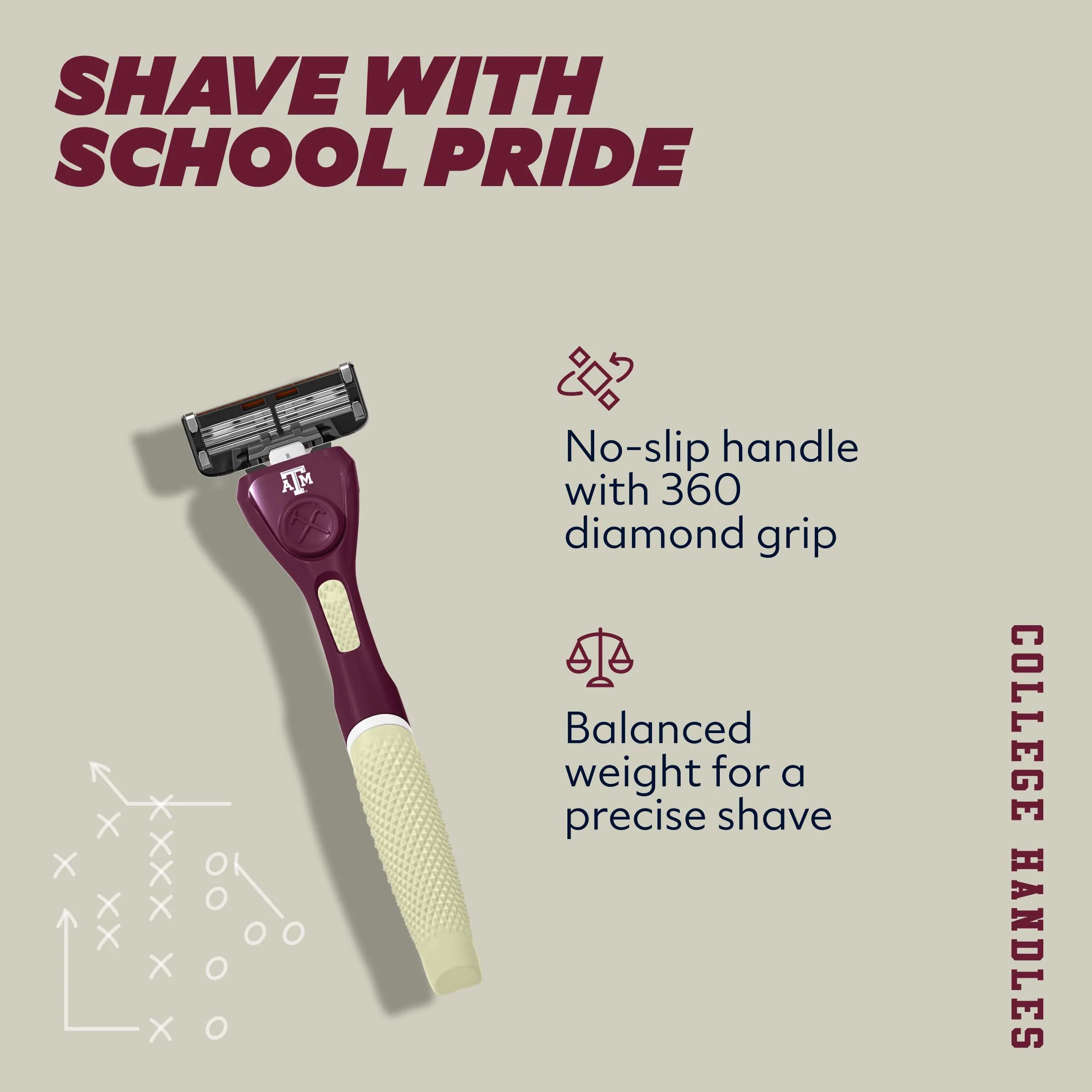 Texas A&M University Diamond Grip Handle - Image 4
