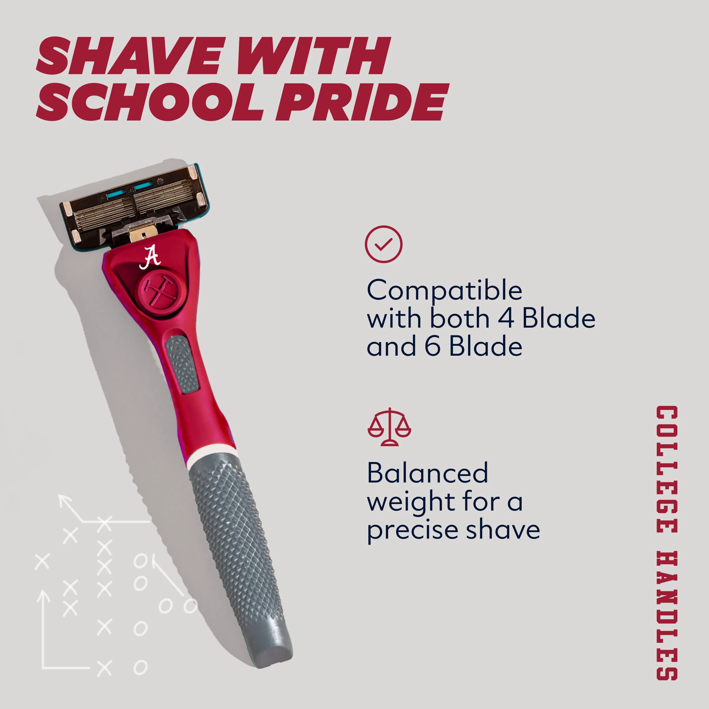 University of Alabama Diamond Grip Handle - Image 3